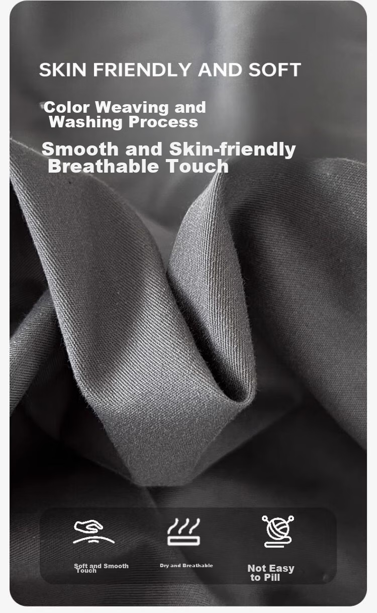 MINISO 100% Pure Cotton Four-Piece Bedding Set, All-Cotton Bedsheet And Duvet Cover, 220*240cm, for 1.8/2 Meter Bed 7