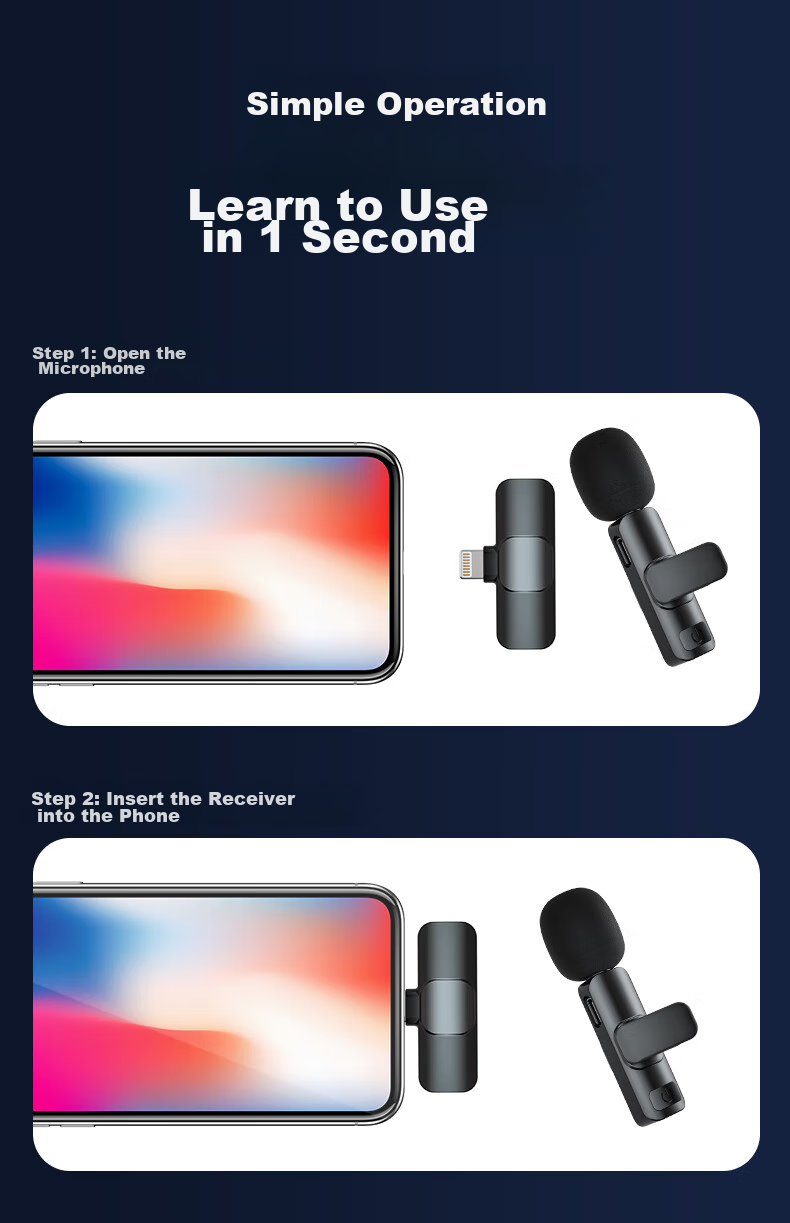 Newman MC216 Pro Wireless Lavalier Microphone Professional Live Streaming Recording Outdoor Short Video KTV Noise-Cancelling Portable Wireless Mic One-to-One Charging Case Version 19