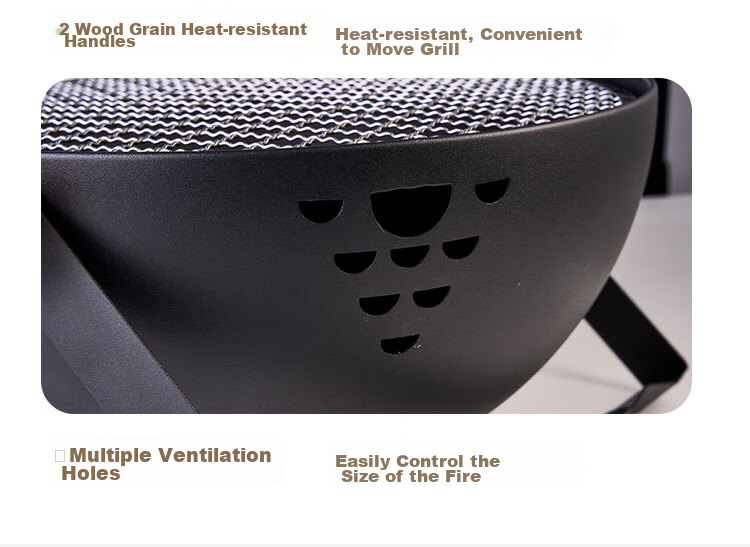 Suncojia Barbecue Grill, Tea Brewing Stove, Smokeless Grilling Pan, Wooden Charcoal Grill, Korean Smokeless Charcoal Grill 11