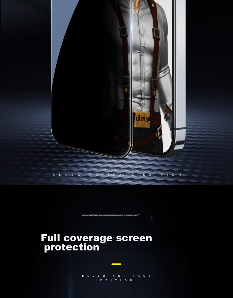 Lanxingxiansheng [Fully Upgraded Space Capsule] Tempered Glass Screen Protector for Apple 15 Plus/14 Pro Max, HD Anti-Peeping Protective Film with Dust Removal Chamber for IPhone 15 Plus 6