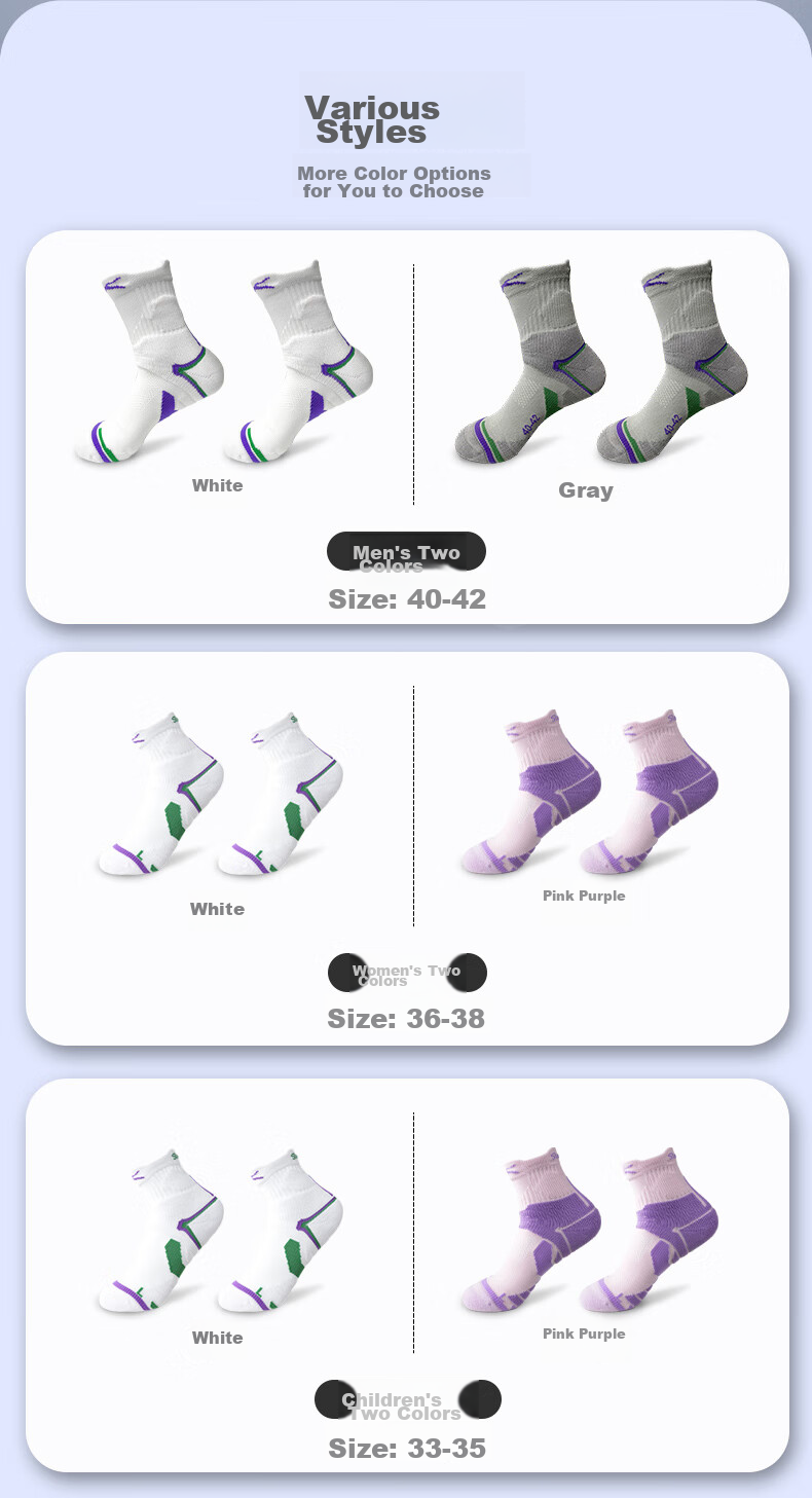 Slazenger Functional Tennis Socks for Men And Women, Thickened, Sweat-Absorbing, Anti-Slip Badminton Socks, Breathable Sports Socks, 3 Pairs Pack, Men's White 2