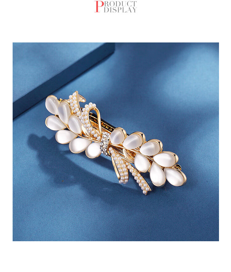CHIMERA [Suisui Ping'an] Hair Clip, Spring Barrette, Back of Head Accessory, High-End Hairpin, Straight Clip, Mid-Autumn Festival Gift 7