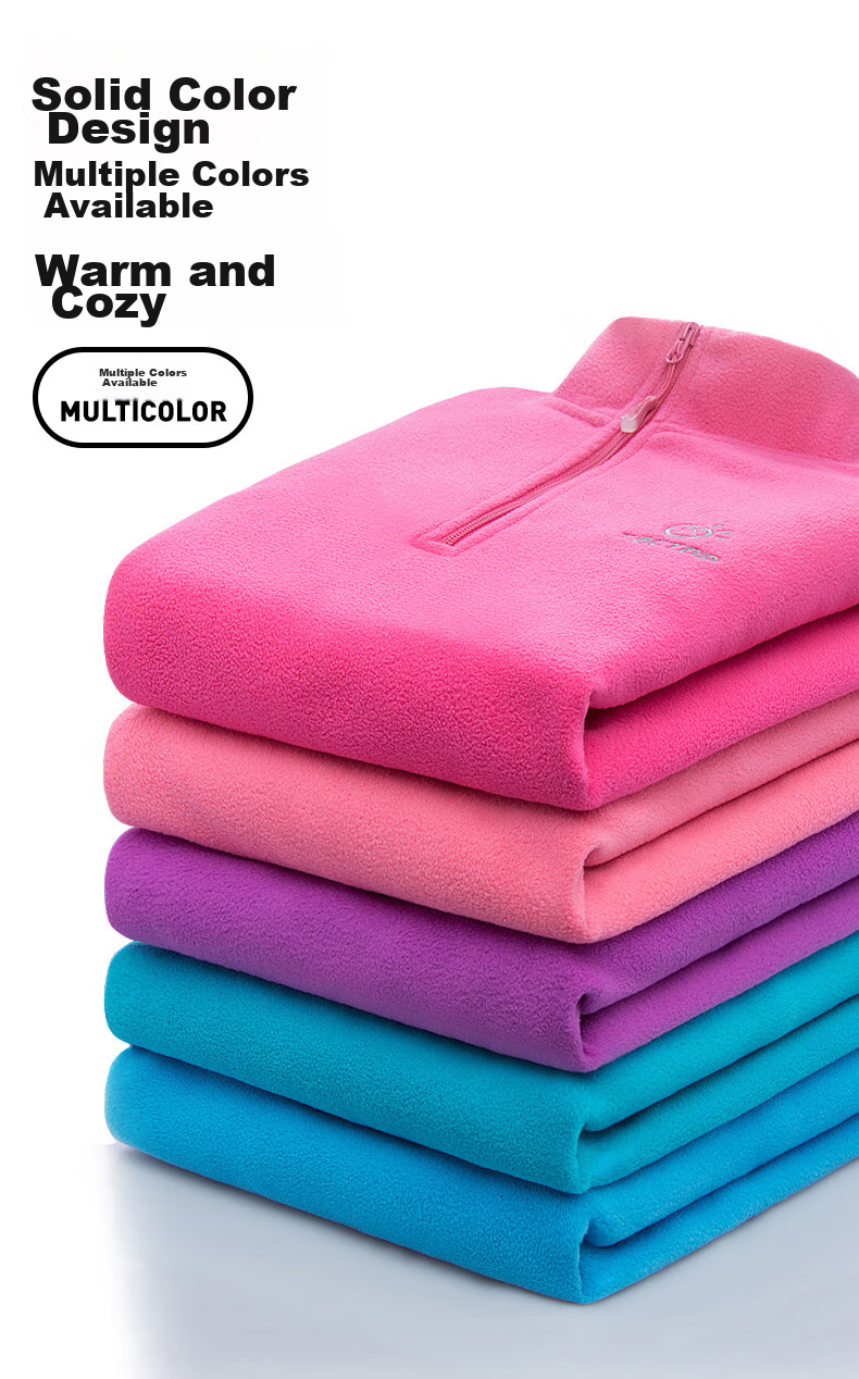 TECTOP Fleece Jacket, Warm Fleece Half-Zip Cardigan, 034 Women's Lilac Purple, 3XL 10