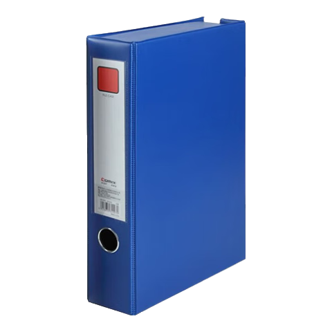 COMIX 68mm A4 Magnetic Buckle PVC File Box, Thickened Document Box 55mm Capacity for Financial Bills And Exam Papers Storage, Pack of 5 Blue EA1012-5