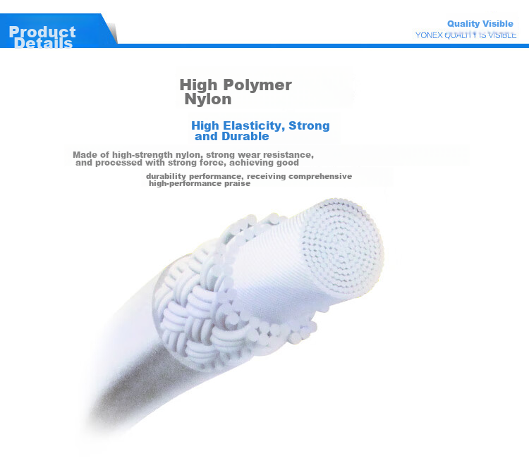 YONEX Badminton String, Durable High-Tension Competition And Training Strength Type, BG65Ti-011, White 4