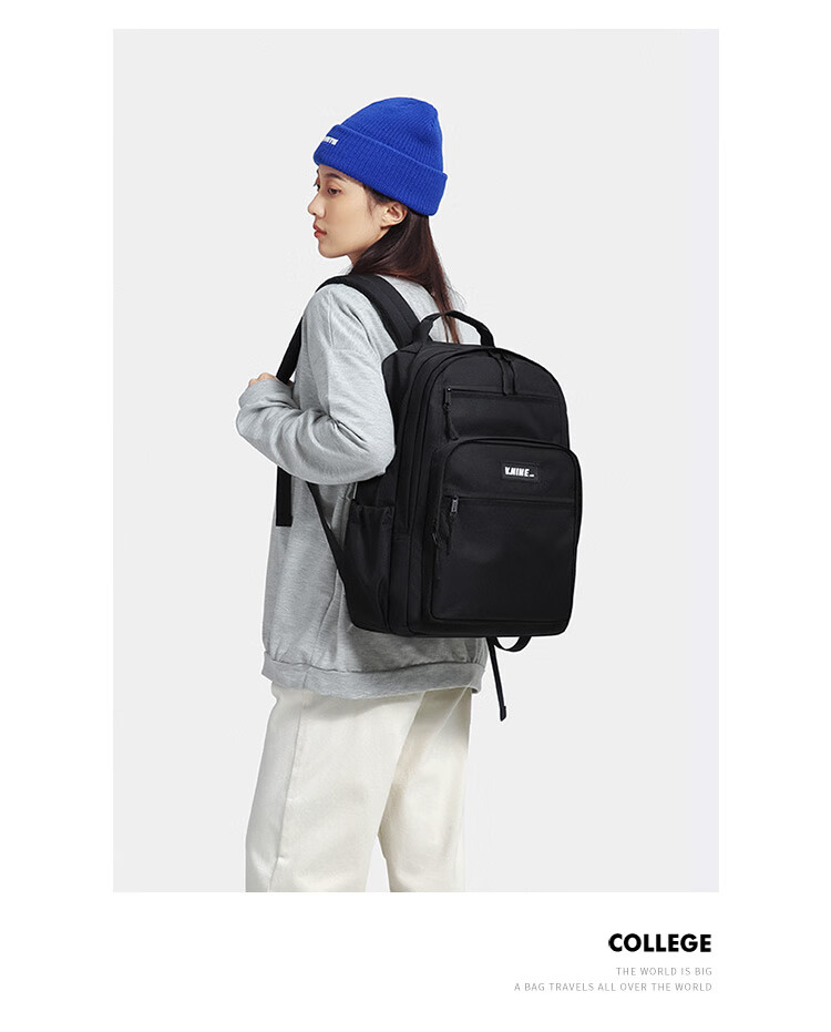 V.NINE Backpack for Middle And High School Students, Unisex Shoulder Bag for Grades 4-6, Large Capacity Schoolbag with 13/14-Inch Laptop Compartment 12