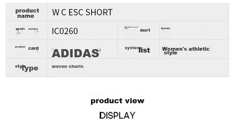 Adidas Women's Sportswear Series, W C ESC SHORT Sports Shorts, IC0260, Size XS 3