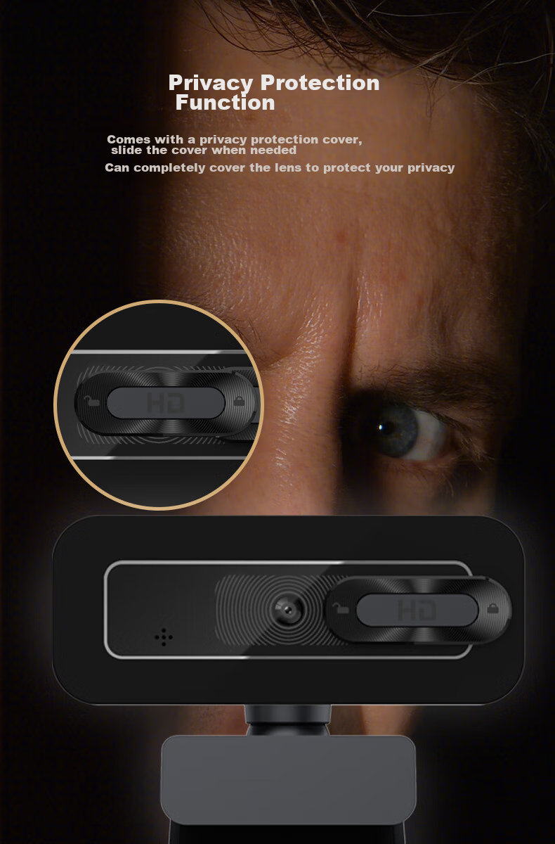 GESOBYTE C510 2K HD Live Streaming Webcam for Video Calls, Conferences, Online Teaching, Home Use, Exams, Research, Laptop And Desktop Computer with Built-In Microphone And USB Plug-And Desig 8