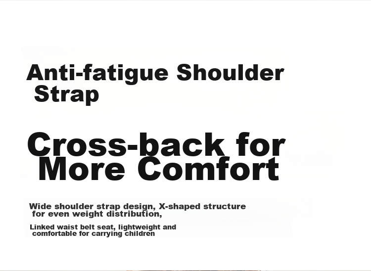 Bébéar Baby Carrier, Lightweight Waist Support Stool, All Seasons, 0-36 Months, Outdoor Baby-Carrying Essential, V26 Upgraded Version - Misty Gray 20