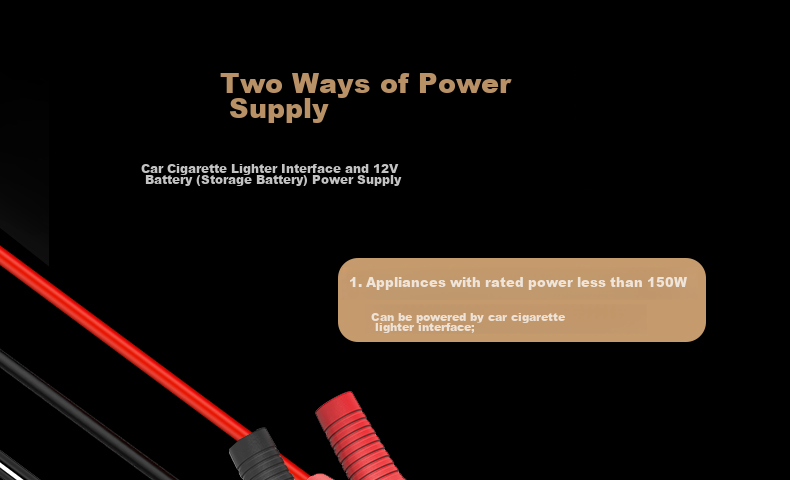 BESTEK Inverter High-Power Car Power Converter 12V to 220V True Rating 1000W Outdoor Power Equipment 26
