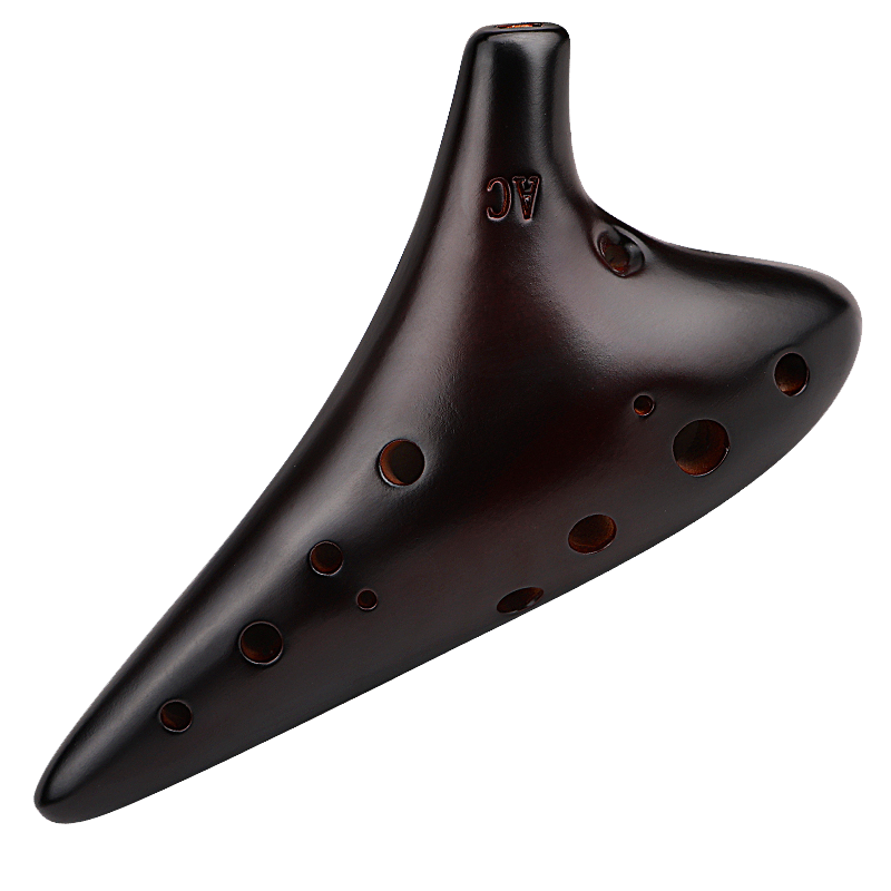 Daoyun 12-Hole Ocarina Beginner Middle C Key AC Ceramic Ocarina with Teaching Materials