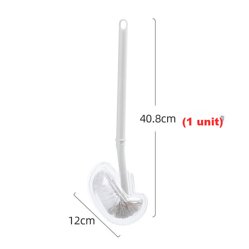 CHAHUA Toilet Brush with Bent Head, Hard Bristles, Long Handle Cleaning Tool for Bathroom And Toilet