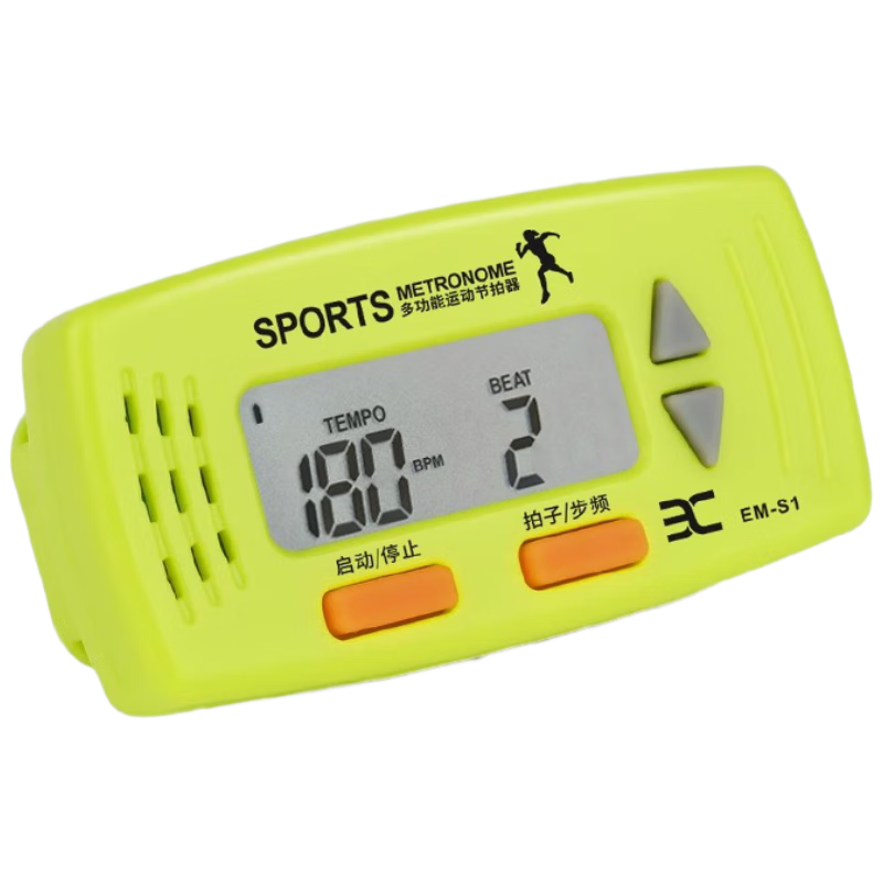 ENO Ultra Slow Jogging Metronome, 180 Steps Per Minute, Ground Exercise Jogging Music Universal Rhythm Machine EM-S1 Lemon Gree