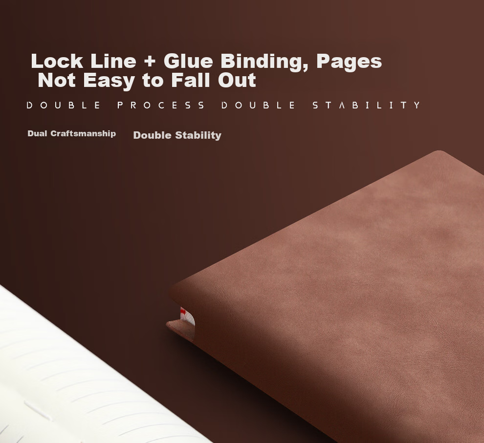 Faramon Notebook, Vintage Sheepskin Leather, A5 Size, Thickened, 360 Pages, Journal with Pen Insertion, Work Meeting Record Book, Business Office Diary, A5 Brown - Have Ambition And Achieve Greatness 8