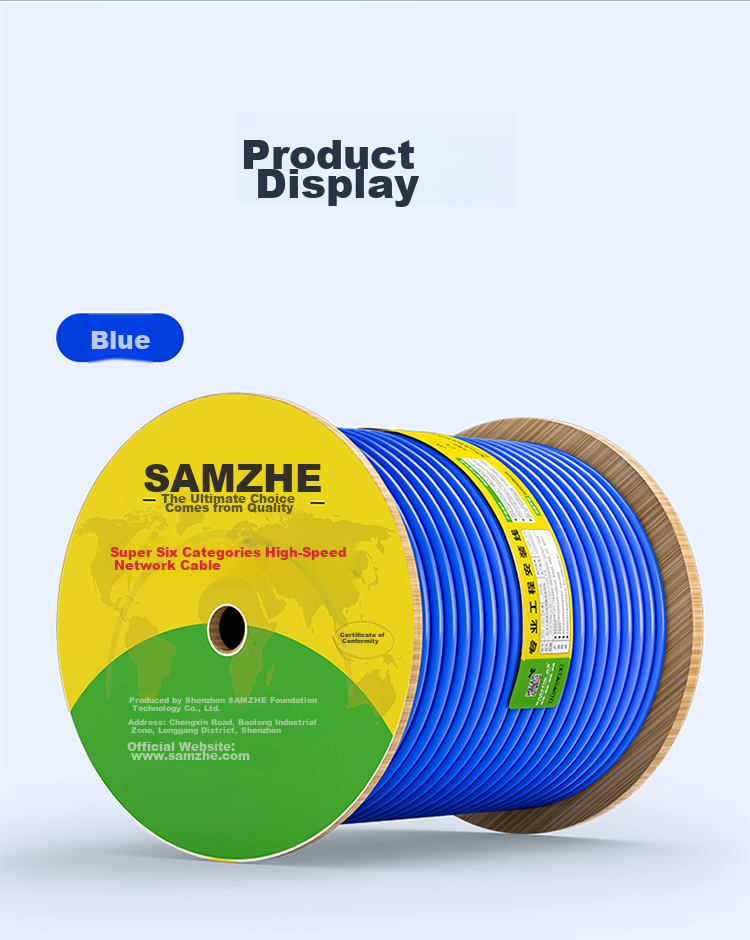SAMZHE CAT6A Double-Shielded Network Cable [0.57±0.008mm Pure Copper Core] 10 Gigabit Anti-Interference, for Engineering And Home Network POE Monitoring, 50 Meters LC6050 16