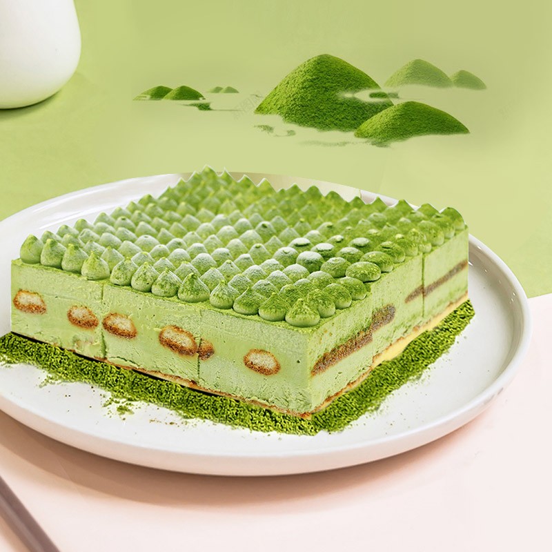 中粮香雪抹茶提拉米苏蛋糕动物奶油聚会休闲下午茶生日蛋糕 990g
