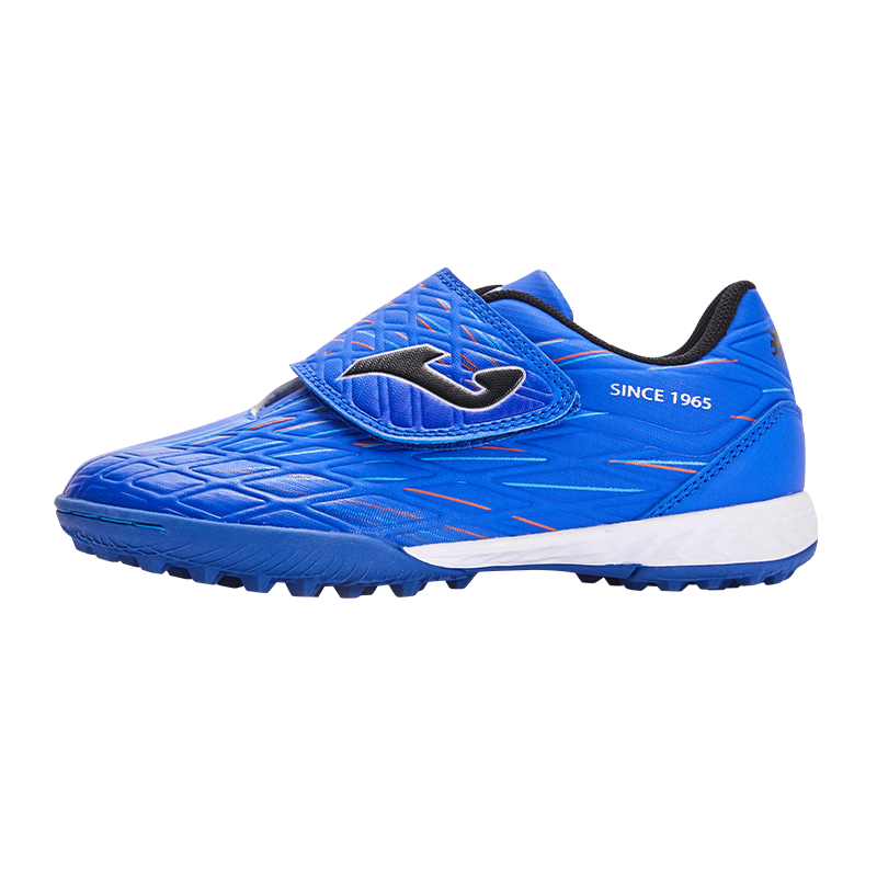 JOMA Soccer Shoes for Children, TF Turf Cleats for Boys And Girls, Youth Non-Slip Wear-Resistant Velcro Football Training Shoes, Royal Blue, Size 29