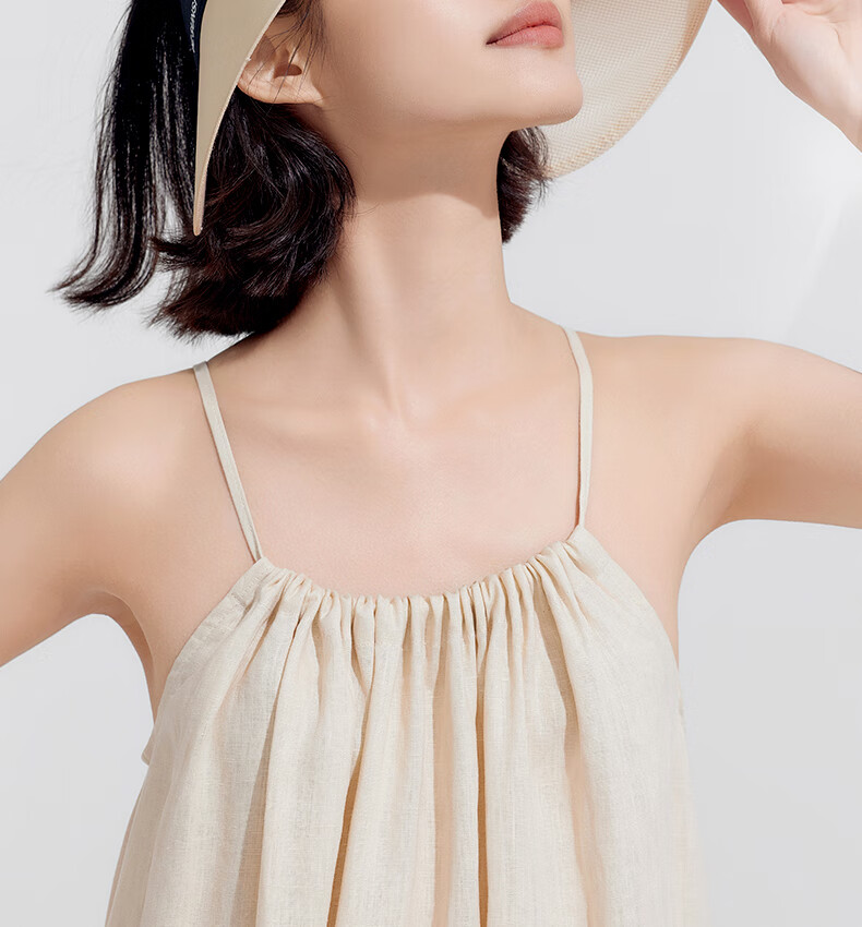 VVC Sun Protection Hat for Women, Full Face Sunshade Hat, Summer Outdoor Face-Covering UV Protection Hat, Cream White 4