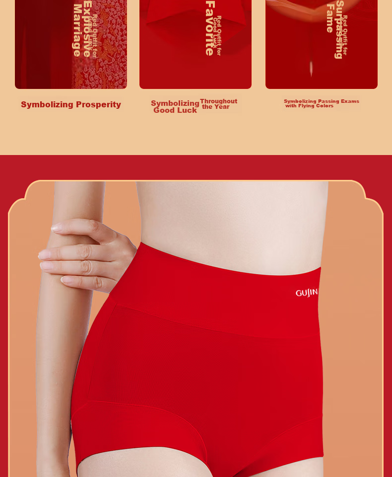 GUJIN [Women's Day Gift] Large Size High-Waist Tummy Control Underwear for Middle-Aged And Elderly Mothers 3