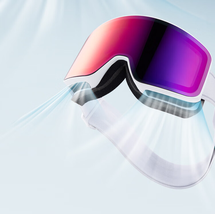 JD Original [Five-Star Certified] Ski Goggles, Anti-Fog And Windproof Protective Eyewear, Professional Ski Glasses for Men And Women, Snow Mountain Silver 8