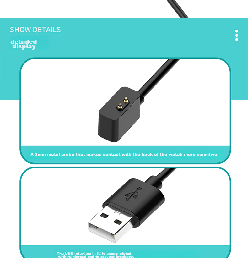 ESCASE Xiaomi Band 7 Pro Charging Cable, Redmi Watch 2/3 Charger for Xiaomi Smartwatch 2/3 Generation, Charging Dock ES-BMSC 5