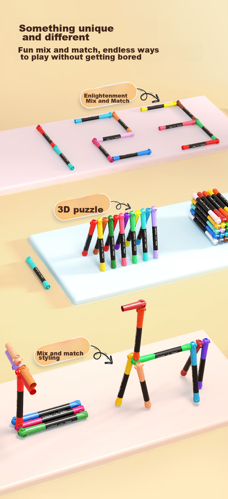Maped Colorful Smooth Washable Crayons, Art Drawing Sticks for Children And Students, Beginner Art Doodle Pens, 836503CH Fun Play [36 Colors/bucket Educational Tool 6