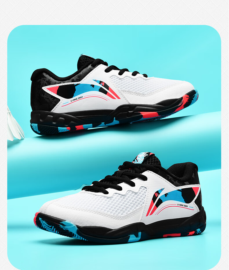 Li-Ning Badminton Shoes, Didi Feixing 3 Junior, Boys And Girls Training Shoes, Wear-Resistant Sports Shoes 10