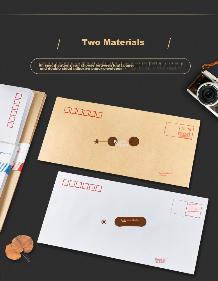 Kingdee 40 Sheets No. 9 White Double-Sided Paper Envelopes, Standard Postal Envelopes 324*229mm 4