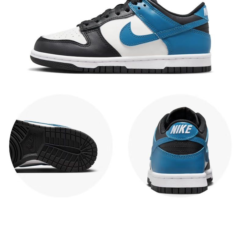 NIKE DUNK LOW(GS), Children's Sports Shoes, Women's Shoes, Spring And Summer, Black And White Panda, CW1590-100, Size 38.5 20
