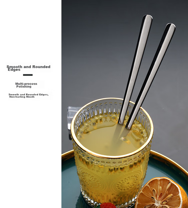 Shihua 304 Stainless Steel Long Handle Whisk, 23.6cm, Coffee Spoon, Milk Powder And Honey Mixing Spoon, Cocktail Spoon, Ice Spoon, 1 Piece 10