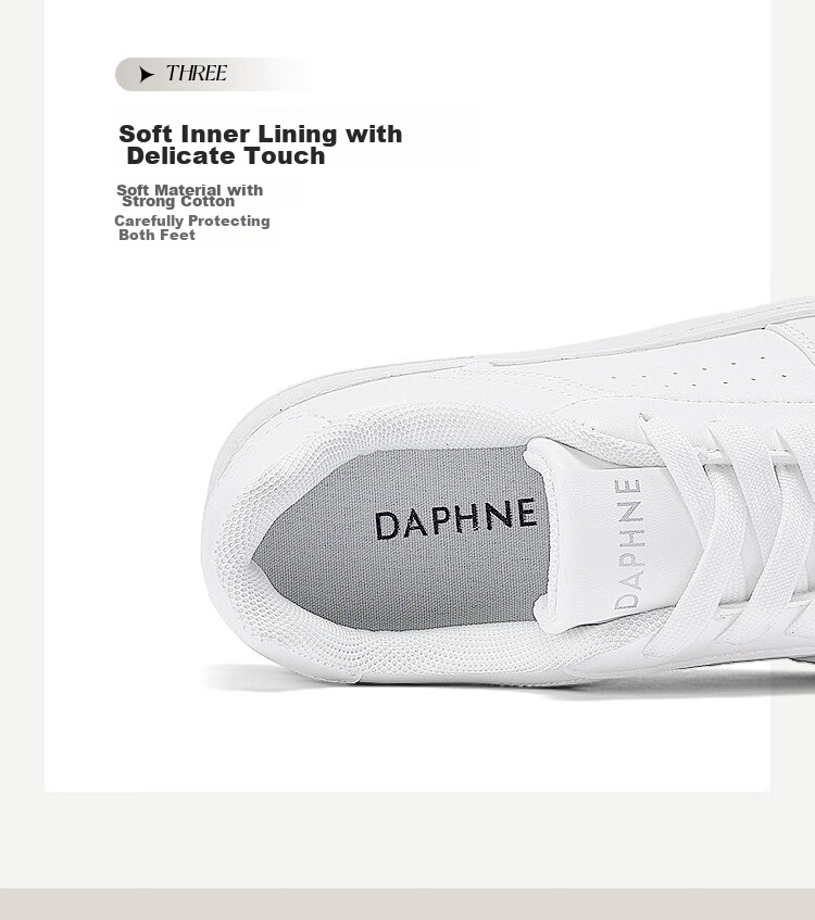 DAPHNE Women's White Sneakers for Spring And Autumn, Breathable Comfortable Sports Shoes, Fashionable Versatile Thick-Soled Skateboard Shoes, Beige, Size 38 8