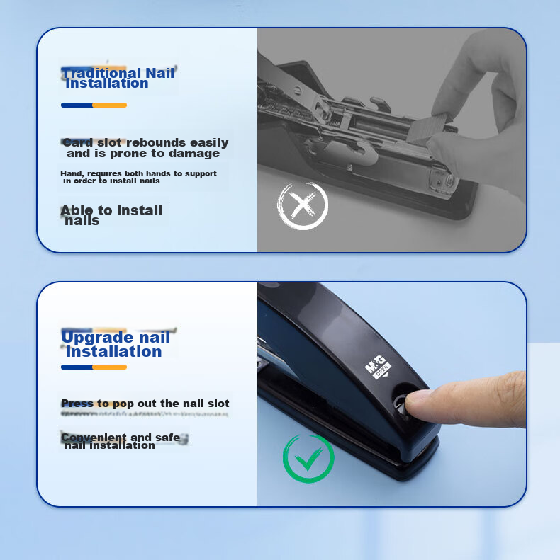 M&G 12# Stapler, Business-Style Low-Effort Stapler, Student Office Supplies, Pop-Up Staple Channel, Exam Paper And Homework Binding Machine, Black ABS91640 2