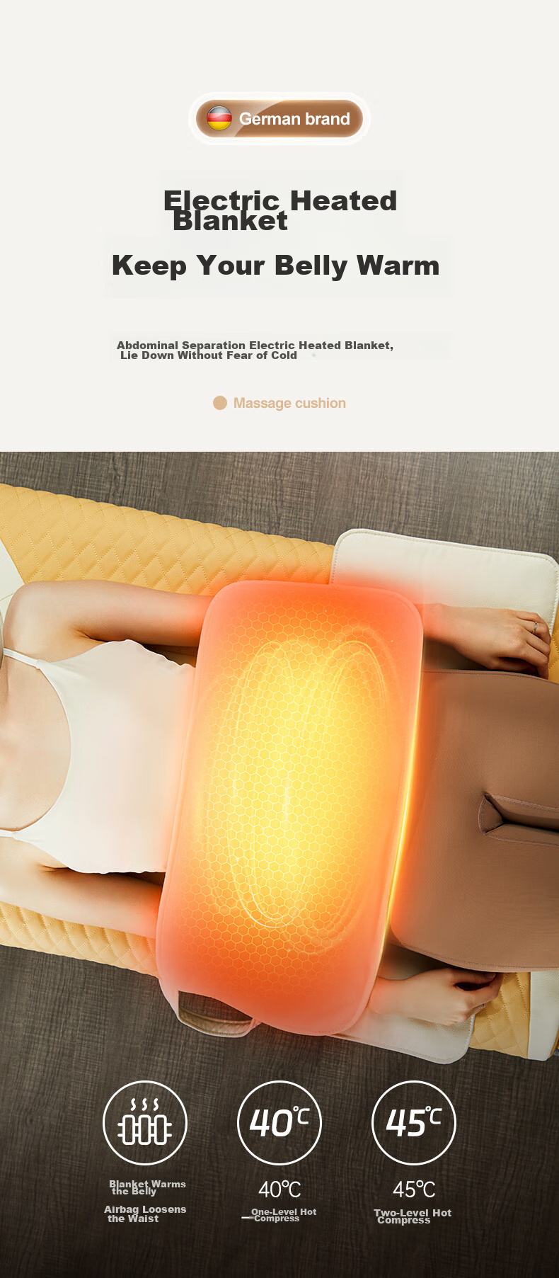 CLORIS [Price Protection 618] German Air Wave Full Body Massage Pad, Waist Massager, Massage Mat for Neck, Shoulder, Back And Buttocks, Hot Compress, Gift for Husband Or Wife on May 20th, Q1 11