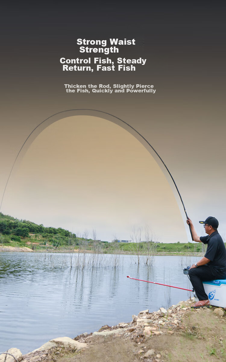 JD Original Dahuo 1 Comprehensive Fishing Rod, Carp And Bighead Carp Rod, Carbon Fiber Ultra-Light Ultra-Hard Carp Comprehensive Fishing Rod, 6.3m 7