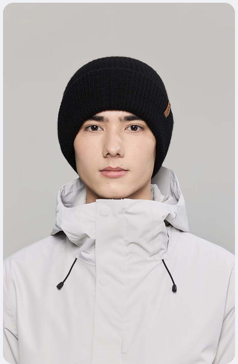 MISSION UV Pure Wool Warm Knit Hat, Autumn And Winter Thickened Knitted Cap, Cold Hat, Winter Hat, Outdoor Ear Protection Cold Cap, Men's Winter Hat 10