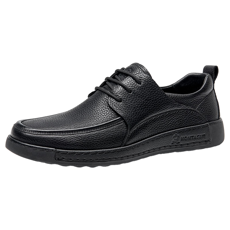 MONTAGUT Men's Leather Shoes, 2026 New British Light Luxury Business Casual Shoes, Top-Grain Cowhide Soft Sole Breathable Summer Shoes for Me
