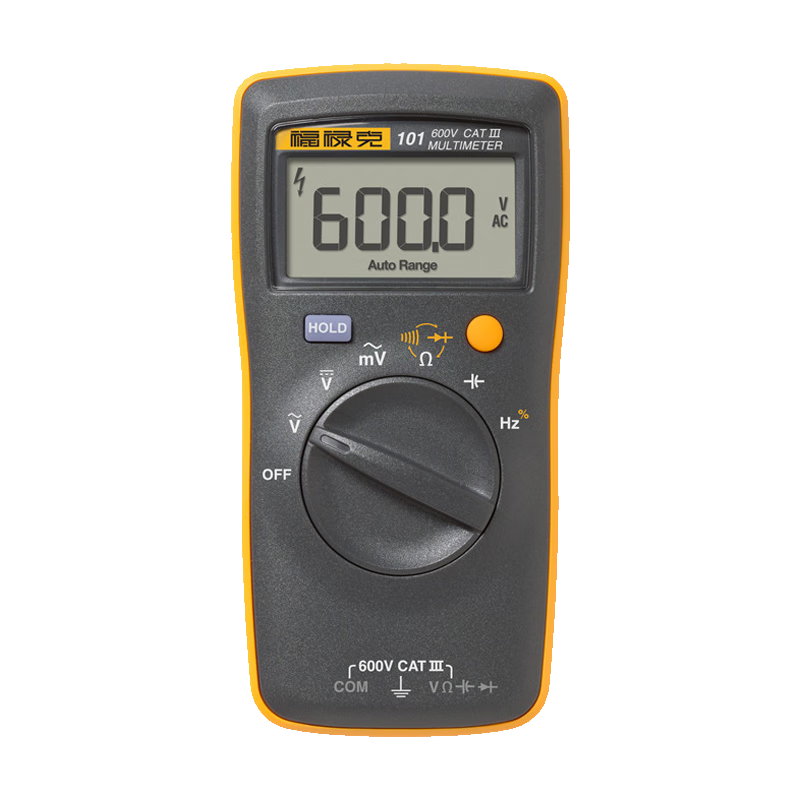 FLUKE 101 CHINA Pocket Digital Multimeter, Auto-Ranging, Mini Pocket Multimeter for Electricians