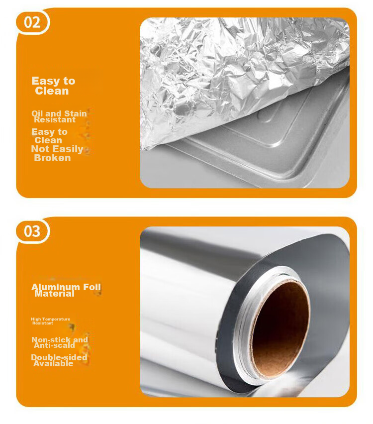 Suncojia Aluminum Foil, 10-Meter Boxed, for Kitchen Baking, Barbecue, Oven, Air Fryer, Locks Moisture, Keeps Food Fresh, Prevents Burning 10