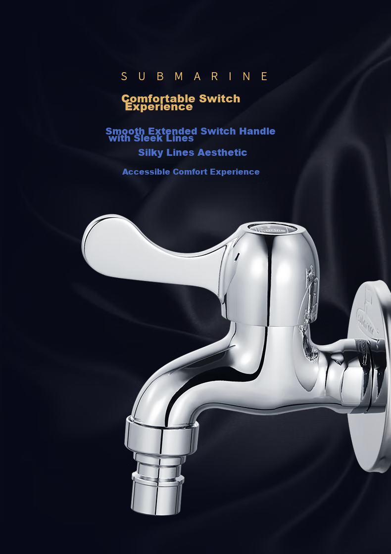 Submarine LS2 4/6 Points Quick-Open Single Cold Dual-Use Faucet Mop Pool/washing Machine Faucet Dual-Use Spout Anti-Splash Water 10