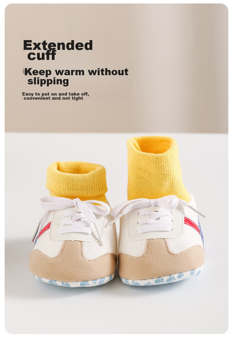LAXIALIYA Baby Shoes, Infant Footwear, Newborn Shoes And Socks, Pre-Walking Shoes, Toddler Walking Shoes for Boys, Cotton Shoes, 0-1 Year Old, Spring And Autum 4