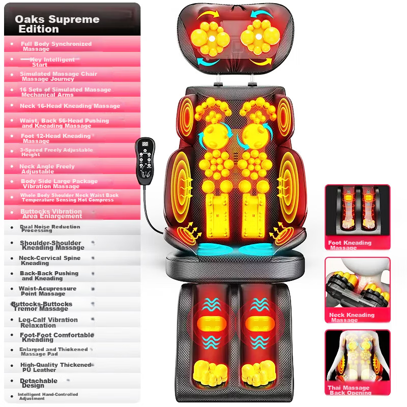 AUX Massage Cushion K48-3 (Gift Box), Shoulder Neck Waist Back Leg Foot Massage Pad, Kneading Cervical Spine Massager, Massage Device, Mid-Autumn Festival Gift