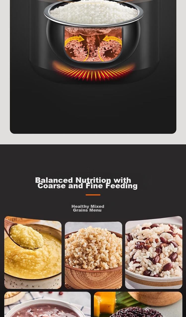 SUPOR ZMD Anxin Series, Touch Control Panel, 9 Functions, Removable Inner Cover, 24-Hour Reservation, Micro-Pressure, Ball Pot Inner Tank, 4L Rice Cooker SF40FC375 5