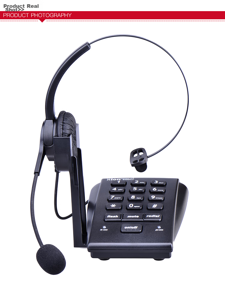 HION U800 Call Center Telephone Recording Equipment Recording Telephone Set for Operators Customer Service Landline Recording Telephone Box Computer Dialing (For Fixed-Line Telephone Lines) 4