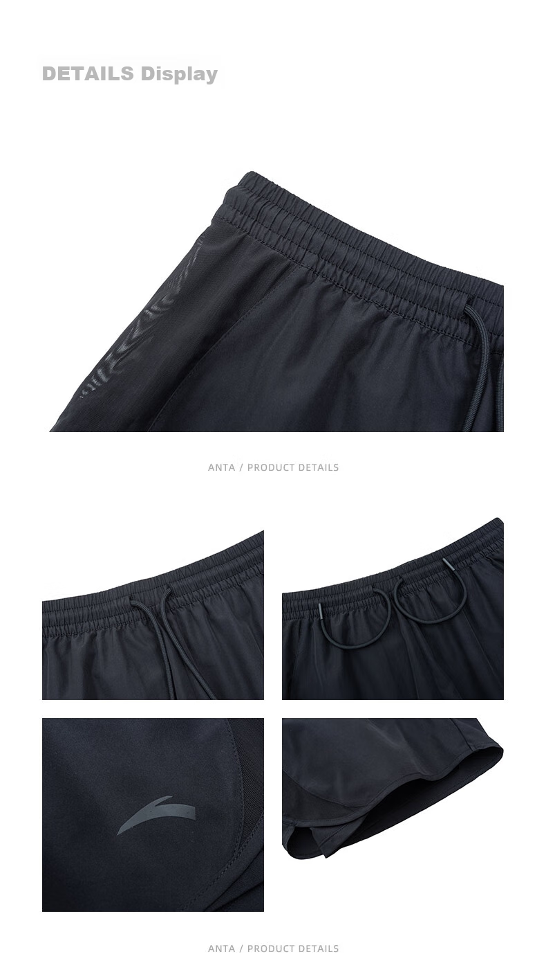 Anta Quick-Dry Sports Set | Women's Summer New Breathable Short Sleeve and Shorts Badminton Two-Piece Set with Anti-Exposure Design 55