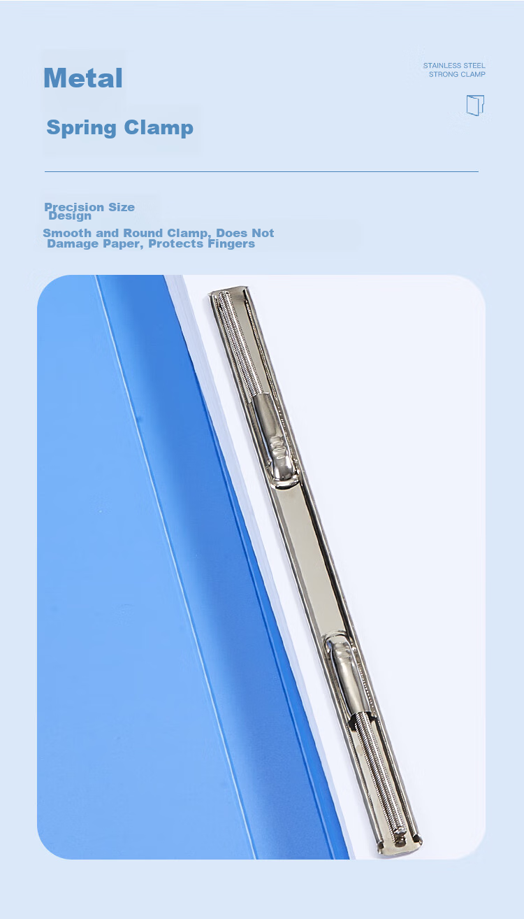 COMIX A4 File Folder/document Holder/single Spring Clip, Blue, Office Stationery A300 5
