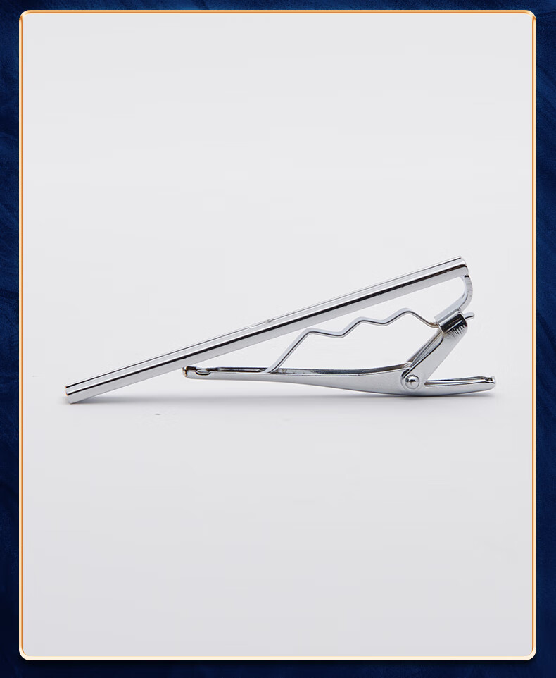 GLO-STORY Necktie Clip for Men, Formal Necktie Clip, Fashionable Minimalist Business Necktie Clip Gift Box Set MLJ934062 Silver A 8
