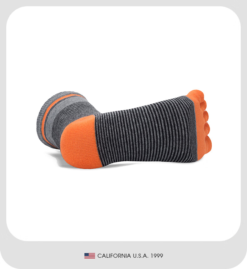 TFO Competition-Grade Five-Toe Outdoor Socks, Non-Slip Wear-Resistant Hiking And Mountaineering Socks Sports Socks 2202418 Men's Bright Blue 16