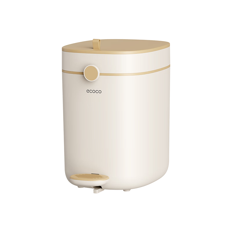 Ecoco Trash Can, 12L Capacity, Home Use, Automatic Bagging, for Bathroom, Living Room, Bedroom, Kitchen, Garbage Bin, E24211 Yellow