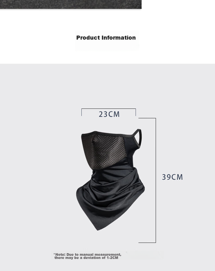 Cavalry Summer Ice Silk Magic Headband Breathable Sun Protection Mesh Sports Headband for Men And Women, Dust-Proof Triangular Band with Ear Flaps And Moisture-Wicking 9