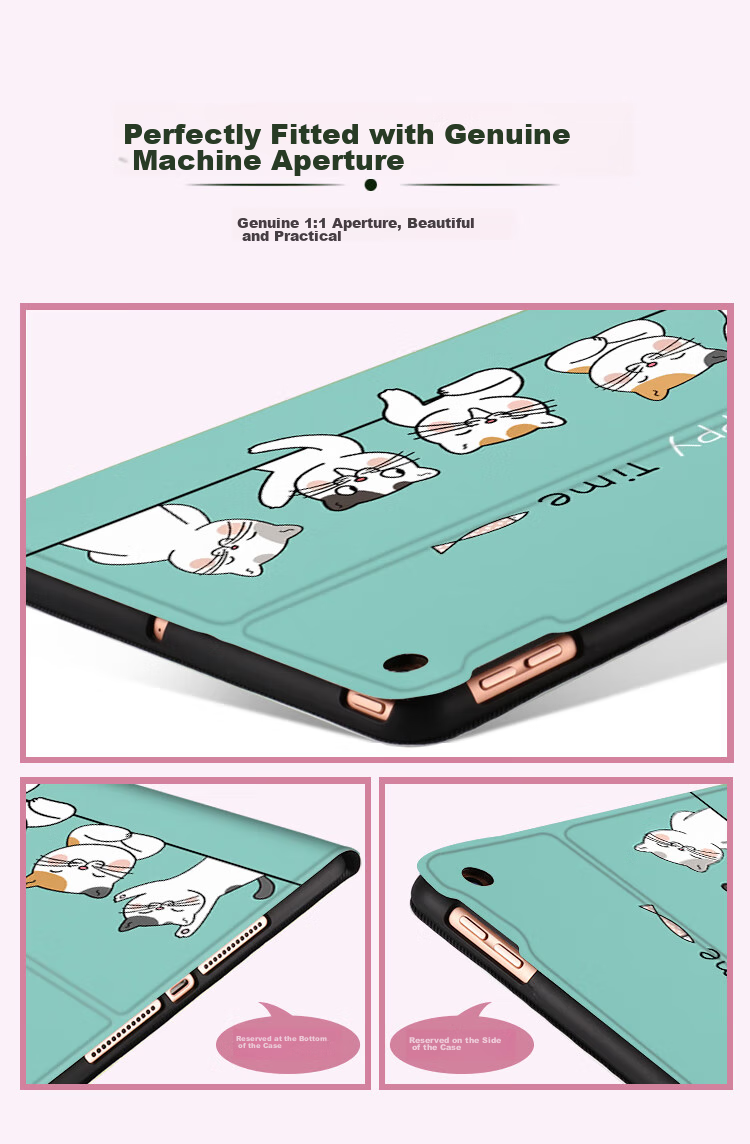 Jiangming Compatible with Apple IPad 7th/8th/9th Generation 10.2-Inch Tablet Protective Case, Full Coverage Shockproof Smart Sleep Cartoon Design Cover for 10.2-Inch IPad 7